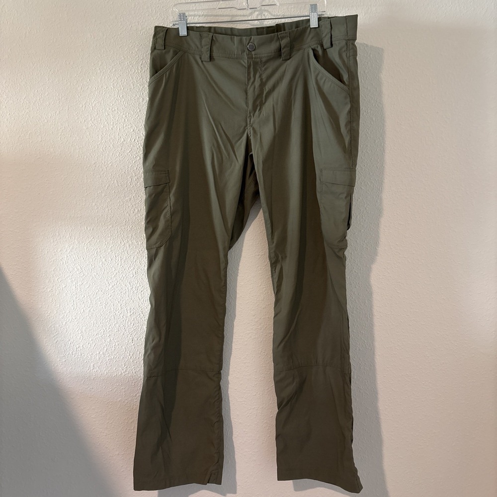 Duluth Trading Company Women's Cargo Hiking Pants Army Green 16 X 33 Casual